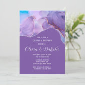 Paarse Blauwgroen etherische alcoholdoekstellen Kaart (Staand voorkant)