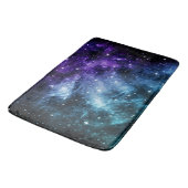 Paarse Blauwgroen galaxy Nebula Dream #1 Badmat (Gekanteld)