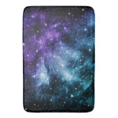 Paarse Blauwgroen galaxy Nebula Dream #1 Badmat (Voorkant Verticaal)