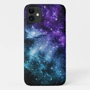 Paarse Blauwgroen galaxy Nebula Dream #1 iPhone 11 Hoesje