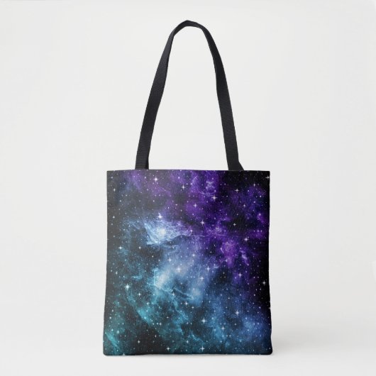 Paarse Blauwgroen galaxy Nebula Dream #1 Draagtas (Voorkant)