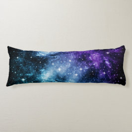 Paarse Blauwgroen galaxy Nebula Dream #1 Lichaamskussen