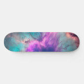 Paarse Blauwgroen galaxy Nebula Dream #1 Skateboard (Horizontaal)