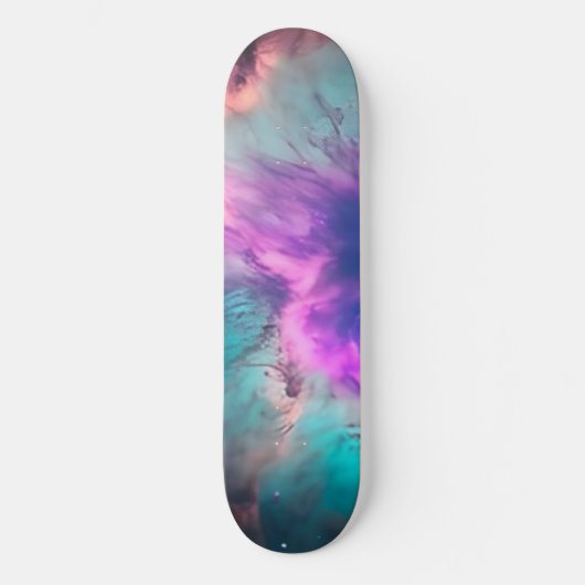 Paarse Blauwgroen galaxy Nebula Dream #1 Skateboard (Voorkant)
