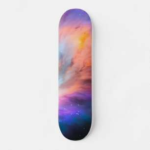 Paarse Blauwgroen galaxy Nebula Dream #1 Skateboard