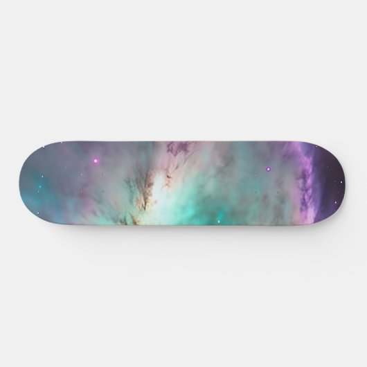 Paarse Blauwgroen galaxy Nebula Dream #1 Skateboard (Horizontaal)