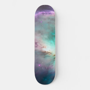 Paarse Blauwgroen galaxy Nebula Dream #1 Skateboard