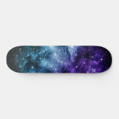 Paarse Blauwgroen galaxy Nebula Dream #1 Skateboard (Horizontaal)