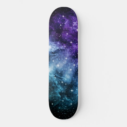 Paarse Blauwgroen galaxy Nebula Dream #1 Skateboard (Voorkant)