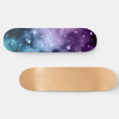 Paarse Blauwgroen galaxy Nebula Dream #2 Skateboard (Horizontaal)