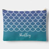 Paarse Blauwgroen Gradiënt Zeemeermin Fishscale Etui (Achterkant)