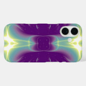 PAARSE BLAUWGROEN GROENE LICHTWAVES Case-Mate iPhone CASE (Achterkant (horizontaal))