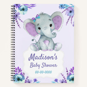 Paarse Blauwgroen Olifant Hues Boek Baby shower Ru