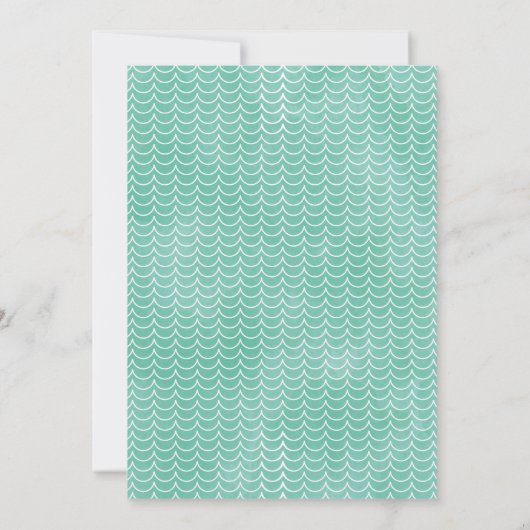 Paarse Blauwgroen Onze Kleine Zeemeermin 1e Verjaa Kaart (Achterkant)