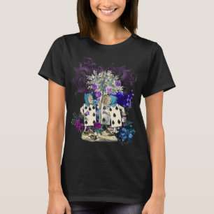 Paarse Blauwgroen Steampunk Kaarten Roos Garden Al T-shirt