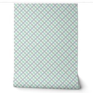 Paarse Blauwgroen Strepen Retro Stijlpatroon Behang