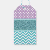  Paarse Blauwgroen Uil Dank u Label Cadeaulabel (Achterkant)