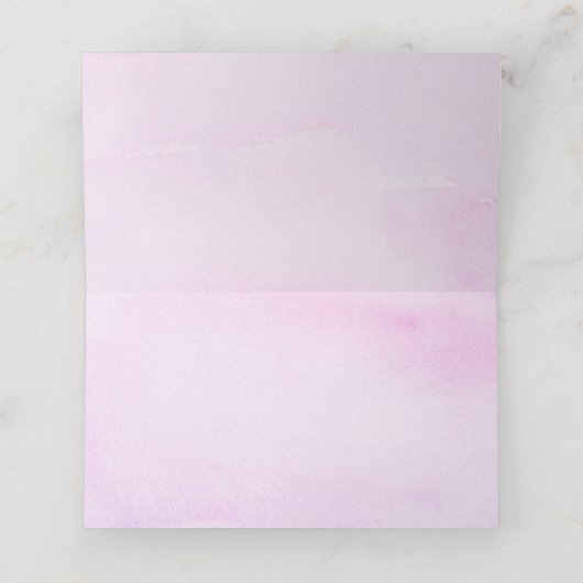 Paarse Blauwgroen Waterverf Bloemen Gevouwen (Binnenkant ongevouwen)