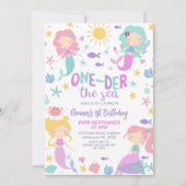 Paarse Blauwgroen Zeemeermin Oneder Het Zee 1e Ver Kaart (Voorkant)