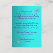 Paarse, Blauwgroen, zilveren bloemvlinders behuizi Informatiekaartje (Achterkant)