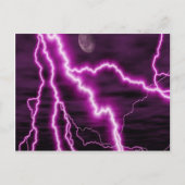 Paarse blikseminslag briefkaart (Voorkant)