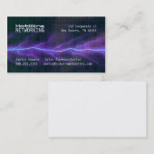 Paarse blikseminslag visitekaartje (Voorkant / Achterkant)