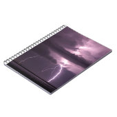 Paarse bliksemschicht notitieboek (Linkerzijde)