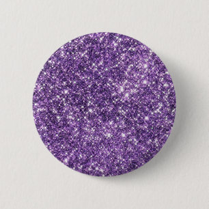 Paarse bling knop ronde button 5,7 cm