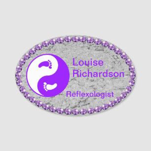 Paarse Bling NAME TAG