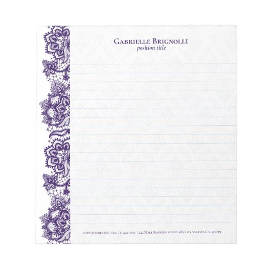 Paarse  blocnote (Voorkant)