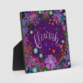 Paarse Bloei Inspirerend Bloemen  Fotoplaat (Voorkant)