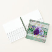 Paarse Bloei Tuinders Dagboek Zaaien Planten Notitieboek (Binnen)