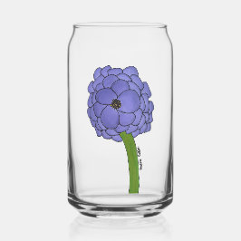 Paarse Bloem Blikvorm Glas