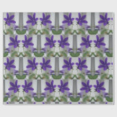 Paarse bloem cadeaupapier (Vlak)