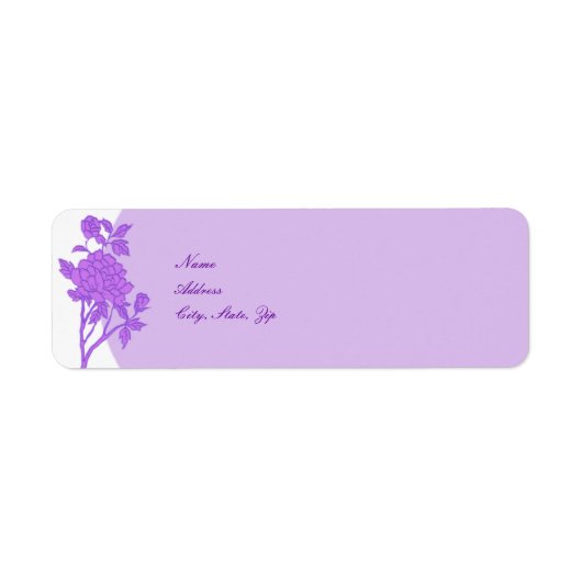 Paarse Bloem Custom Labels (Voorkant)