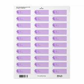 Paarse Bloem Custom Labels (Full Sheet)