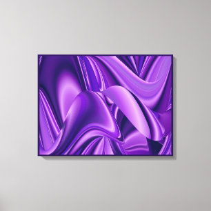 Paarse Bloem Dromen, Abstracte Fantasie Regenboog Canvas Afdruk