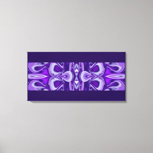 Paarse Bloem Dromen, Abstracte Fantasie Regenboog Canvas Afdruk