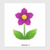 Paarse bloem Eigen vinylSticker Sticker (Vel)