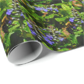 Paarse Bloem en Bumble Bee Cadeaupapier (Rol Hoek)