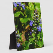 Paarse Bloem en Bumble Bee Fotoplaat (Zijkant)