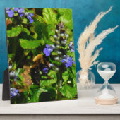 Paarse Bloem en Bumble Bee Fotoplaat (Zijkant)