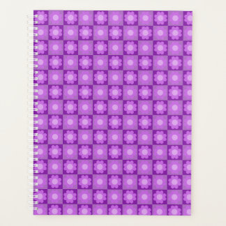Paarse Bloem Geometrisch Patroon Planner
