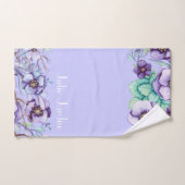 Paarse bloem - gepersonaliseerd bad handdoek (Handdoek)