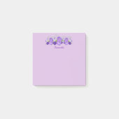 Paarse bloem gepersonaliseerde Post-it-briefjes 3x Post-it® Notes (Voorkant)