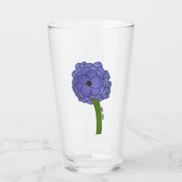 Paarse Bloem Glas