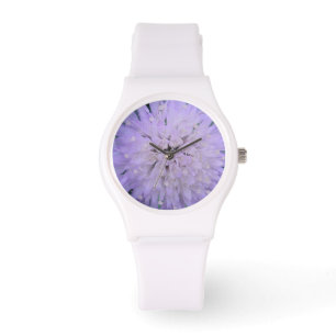 Paarse bloem horloge