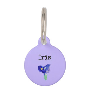 Paarse Bloem Iris Huisdierpenning