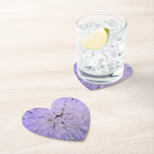 Paarse bloem kartonnen onderzetters (Insitu)