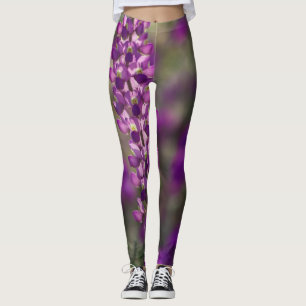 paarse bloem leggings